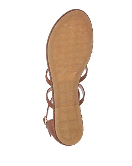 Stonefly Brown Thong Sandal Leather