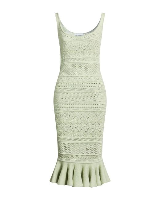 DES_PHEMMES Green Midi Dress