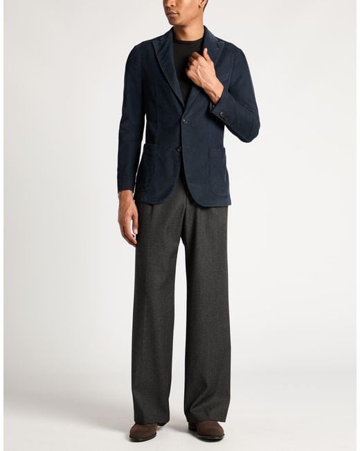 Boglioli Blue Blazer Cotton, Modal, Elastane for men