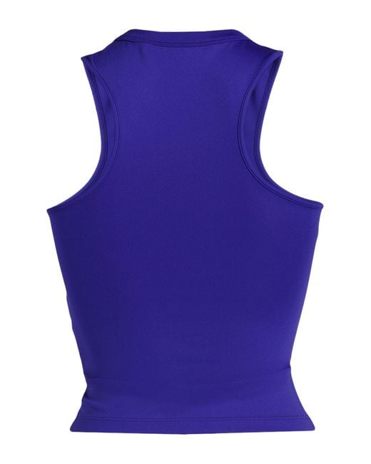 TOP CON LOGO GOFFRATO di Off-White c/o Virgil Abloh in Blue