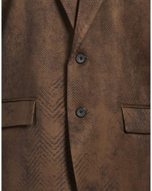 Imperial Brown Blazer Polyester, Viscose, Elastane for men