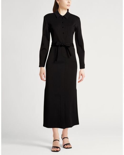 Marella Black Maxi Dress Viscose, Polyamide, Elastane