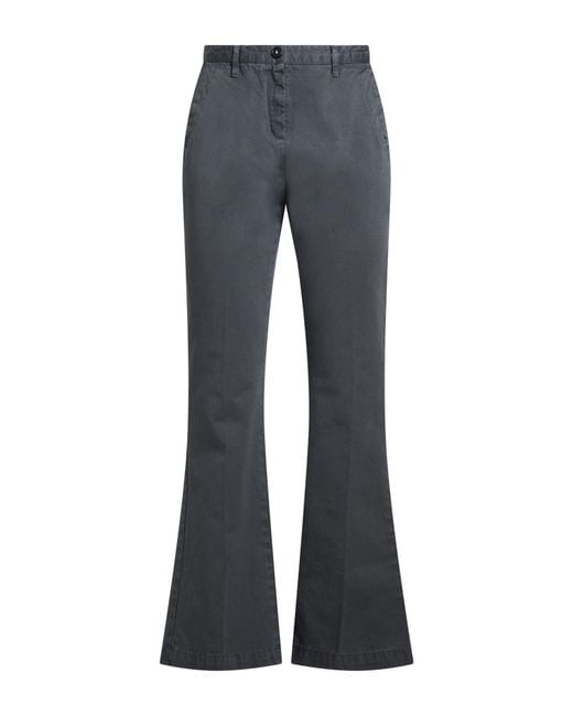 Massimo Alba Blue Pants Cotton