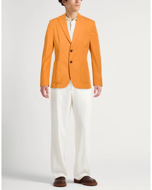 Manuel Ritz Orange Blazers for men