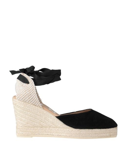 Manebí Black Espadrilles Leather, Textile Fibers