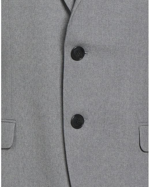 HUGO Gray Blazer Virgin Wool, Polyester, Elastane for men