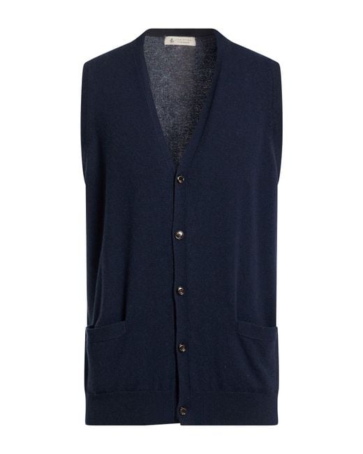 Piacenza Cashmere Blue Midnight Cardigan Cashmere for men