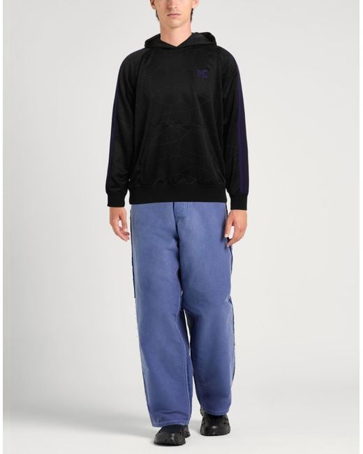 Needles Black Sweatshirt Polyester, Rayon for men