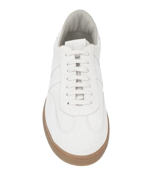 MSGM White Light Sneakers Leather for men