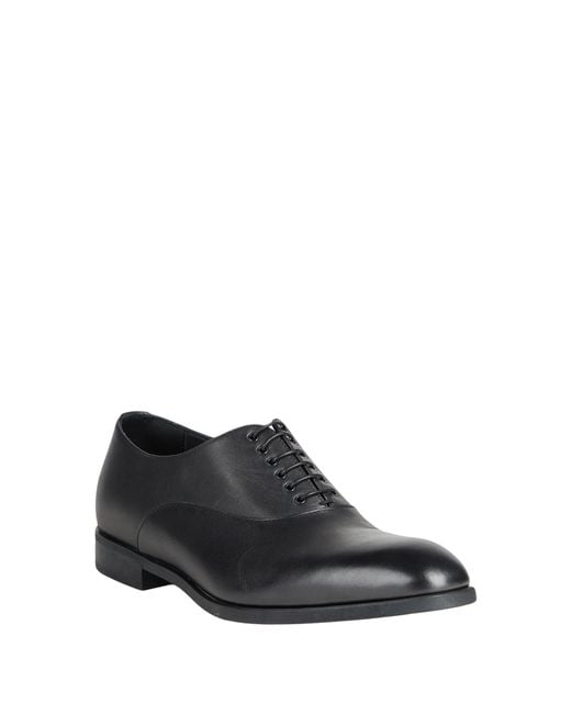 Emporio Armani Gray Lace-Up Shoes for men