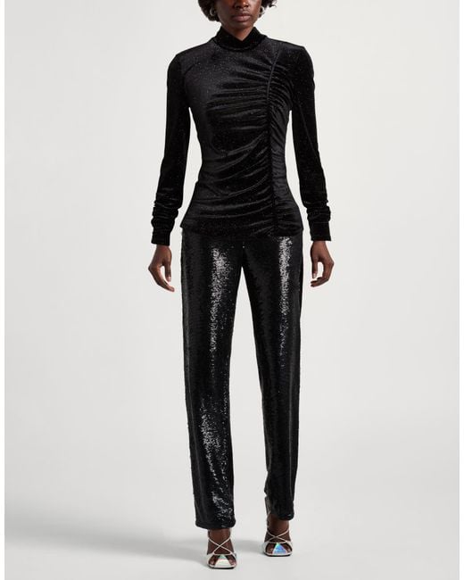 Patrizia Pepe Black Top Polyester, Elastane