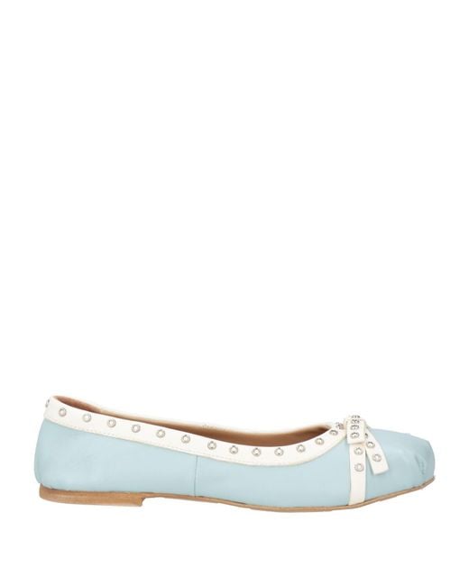 Divine Follie Multicolor Sky Ballet Flats Leather