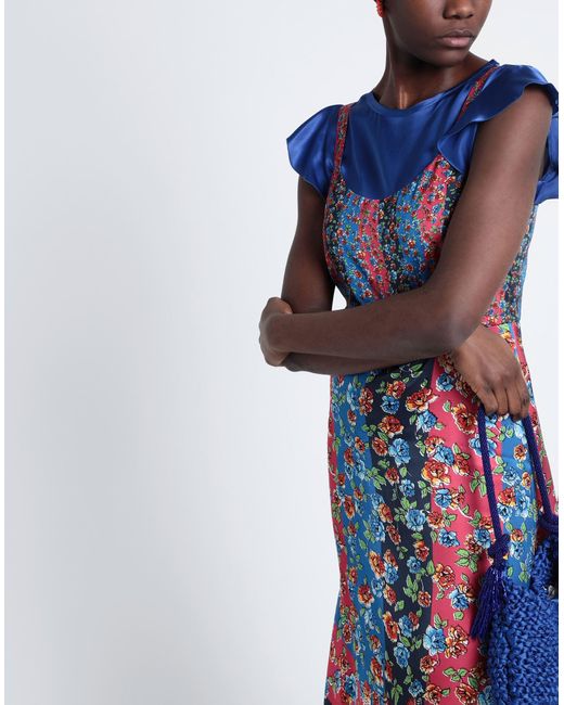 MAX&Co. x DURO OLOWU Blue Midi Dress Viscose