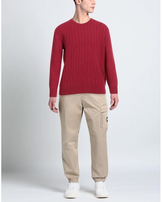 Angelo Nardelli Red Brick Sweater Wool, Polyamide for men