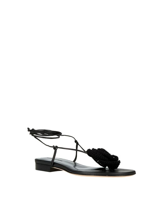 Magda Butrym Black Thong Sandal