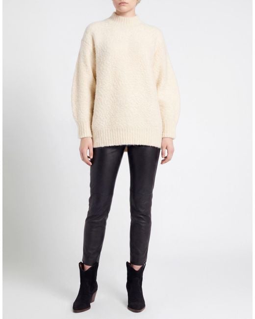 Isabel Marant White Turtleneck Alpaca Wool, Polyamide