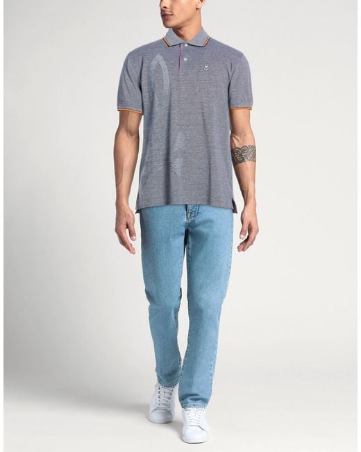 Psycho Bunny Blue Polo Shirt Cotton for men