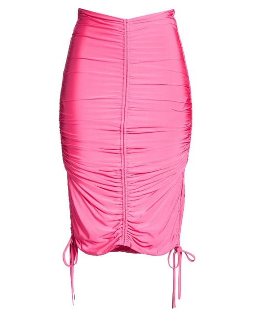 W Les Femmes By Babylon Pink Midi Skirt Viscose, Elastane