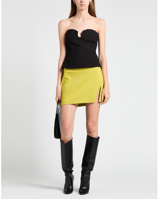 Pinko Yellow Mini Skirt