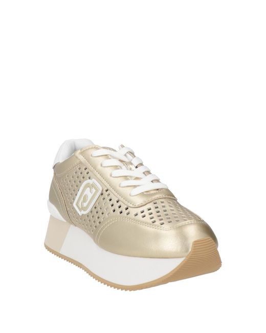 Liu Jo Natural Sneakers Leather, Synthetic Material