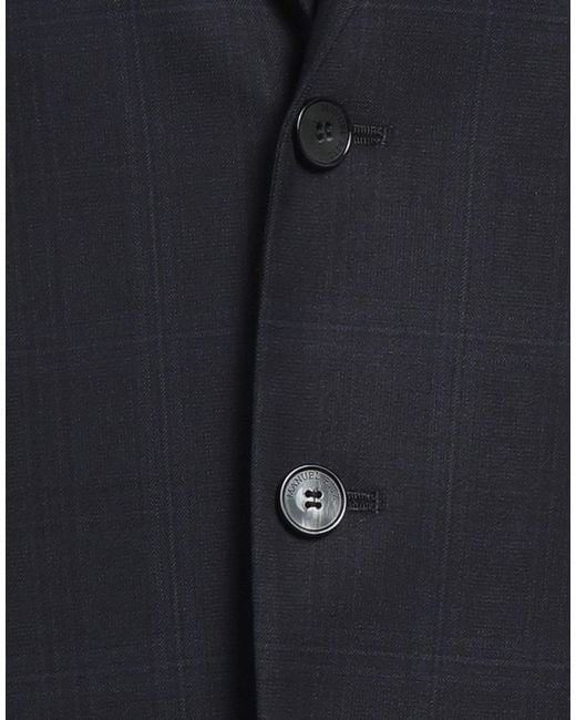 Manuel Ritz Blue Blazer Polyester, Viscose, Elastane for men