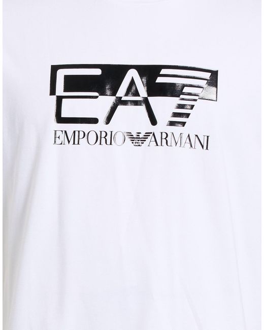 EA7 White T-Shirts for men