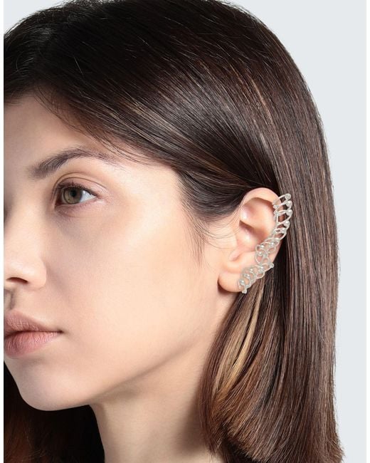 DSquared² White Single Earring Brass