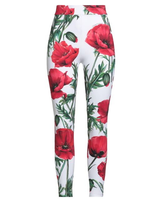 Dolce & Gabbana Red Leggings