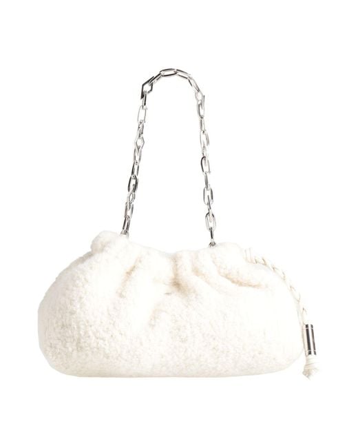 Ba&sh Natural Handbag Alpaca Wool, Polyamide, Lambskin