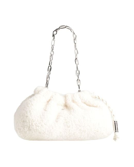Ba&sh Natural Handbag Alpaca Wool, Polyamide, Lambskin