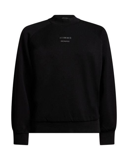 ARMANI EXCHANGE Black Sweatshirt Polyamide, Viscose, Elastane, Cotton