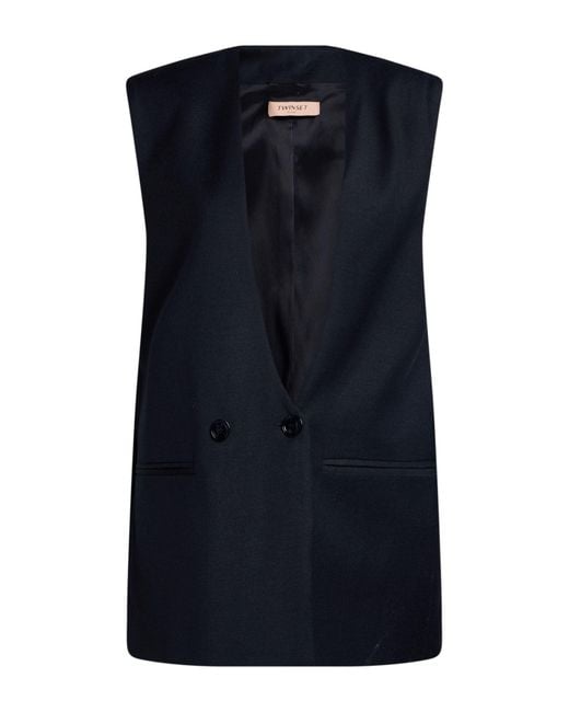 Twinset Blue Waistcoat