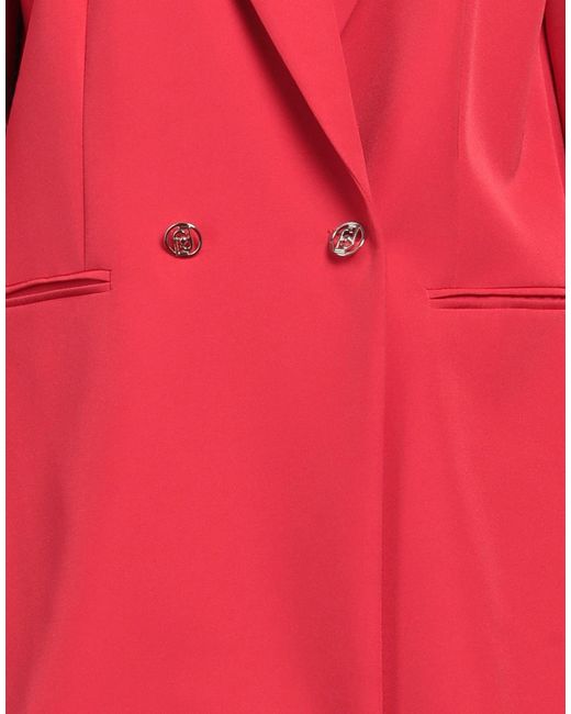 Liu Jo Red Blazer Polyester, Elastane