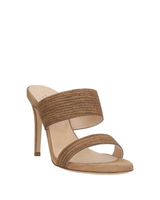 Eleventy Brown Sandals Textile Fibers