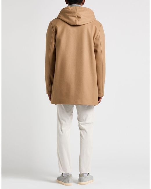 Sandro Brown Coat Wool, Polyamide, Cashmere for men