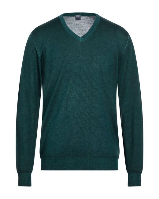 Fedeli Green Jumper for men