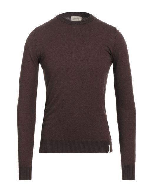 Brooksfield Brown Sweater Wool, Cotton, Polyamide for men