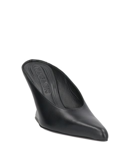 Mugler Black Mules & Clogs