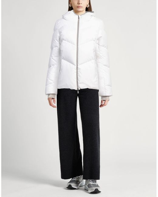 Herno White Puffer Polyester, Ptfe