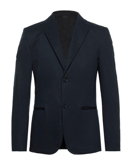 Grey Daniele Alessandrini Cotton Suit Jacket in Dark Blue (Blue) for Men -  Lyst
