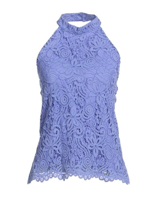 Rebel Queen Blue Light Top Cotton, Viscose, Polyamide, Polyester