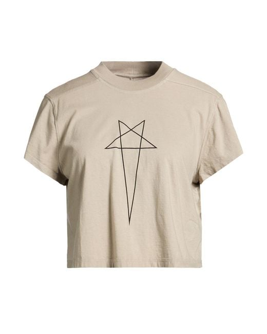 Rick Owens Natural T-Shirt Cotton