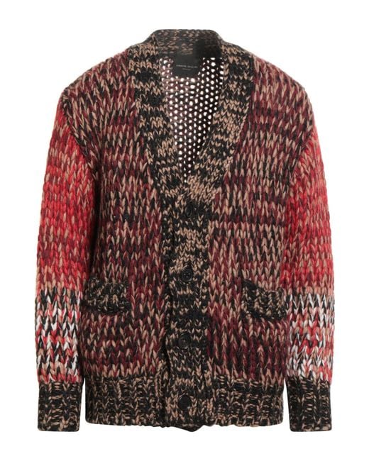 Roberto Collina Red Cardigan Baby Alpaca Wool, Nylon, Wool for men