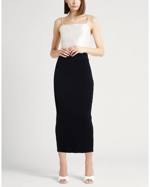 Wardrobe NYC Black Maxi Skirt Viscose, Polyester