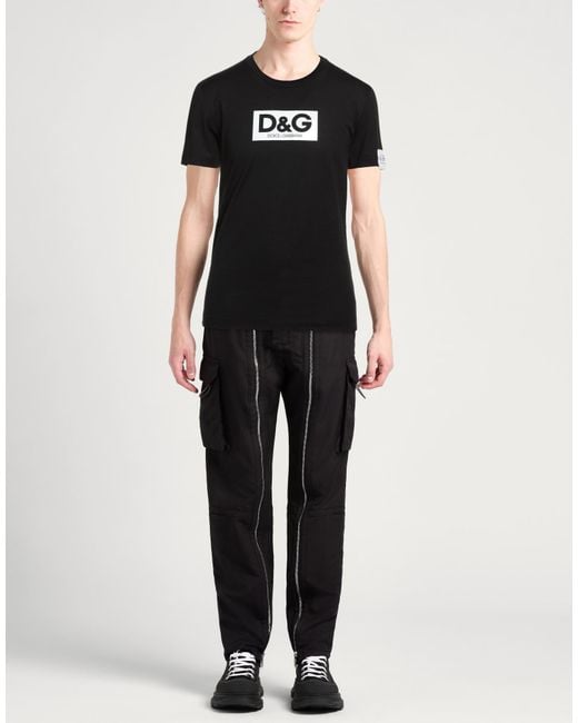 Dolce & Gabbana Black Re-Edition T-Shirt Cotton for men
