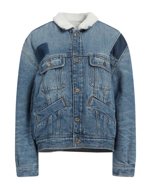 Sandro Blue Denim Outerwear