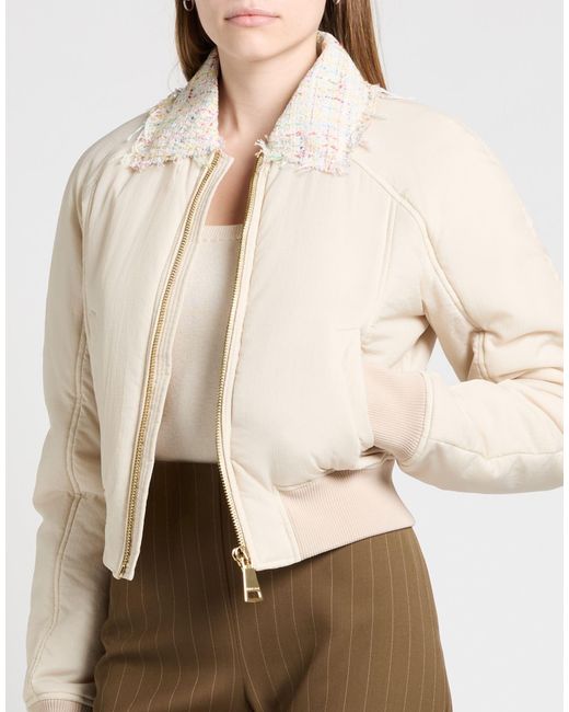 Khrisjoy Natural Cream Jacket Polyamide, Cotton, Acrylic, Polyester, Elastane