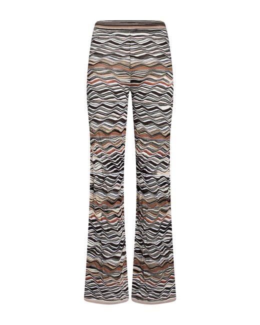 Missoni Gray Pants Viscose, Wool, Polyamide, Elastane