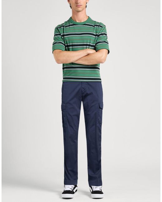 Eleventy Blue Platinum Pants Cotton, Elastane for men