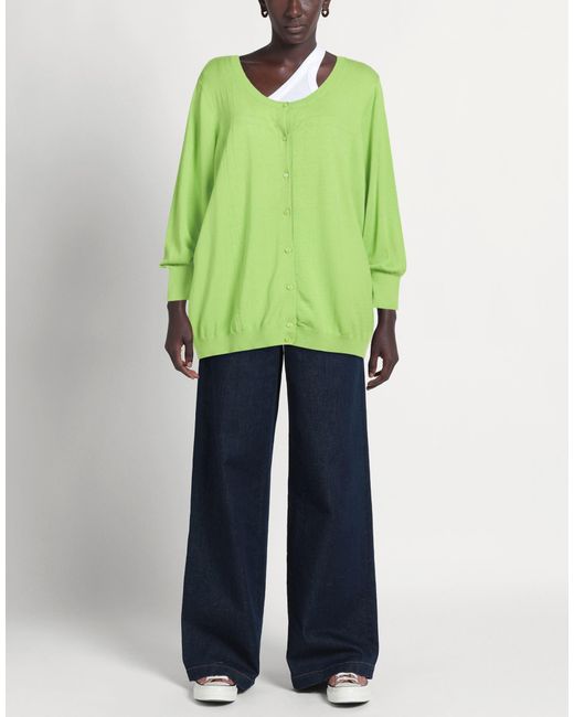 Xandres Green Cardigan Silk, Cotton